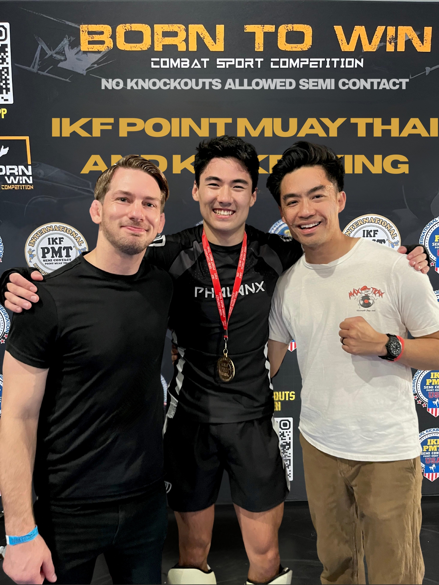 Martin Boskovich posing with his medal after winning his kickboxing debut